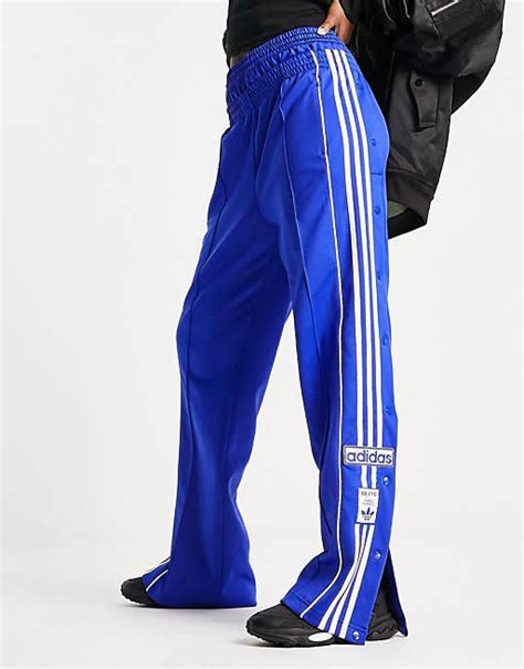 adidas blauw broek glans|adidas broek.